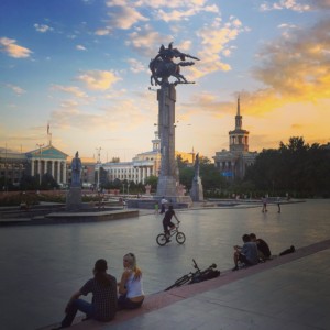 Kyrgyzstan - Bishkek travel blog - city square