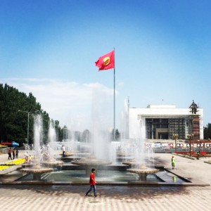 Kyrgyzstan - Bishkek travel blog - flag