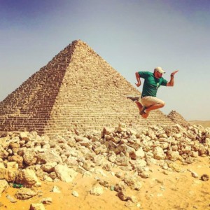 Cairo Travel Blog - Pyramid Jumping Picture