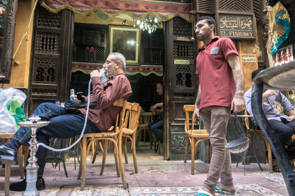 Cairo Travel Blog - hookah and tea at khan el-khalili